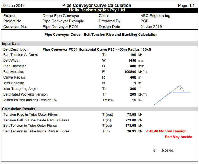 Helix DeltaT Conveyor Design - Help Pipe Conveyor Curve Calculations Helix DeltaT Conveyor Design - Help Pipe Conveyor Curve Calculations