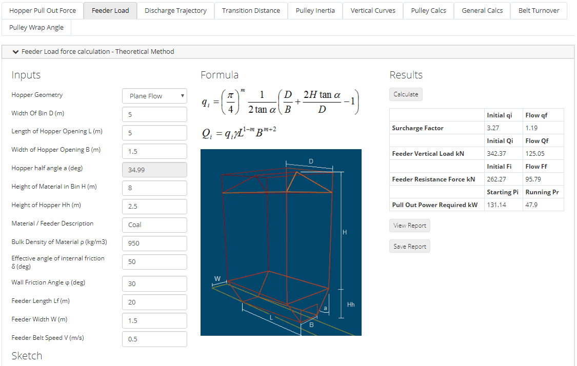 Quick Calcs Feeder Load Calcs Page