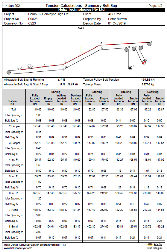 Helix DeltaT Conveyor Design Help