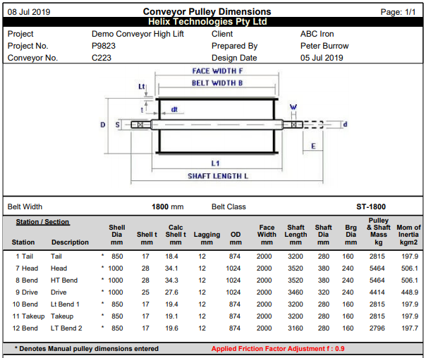 Helix DeltaT Conveyor Design Help
